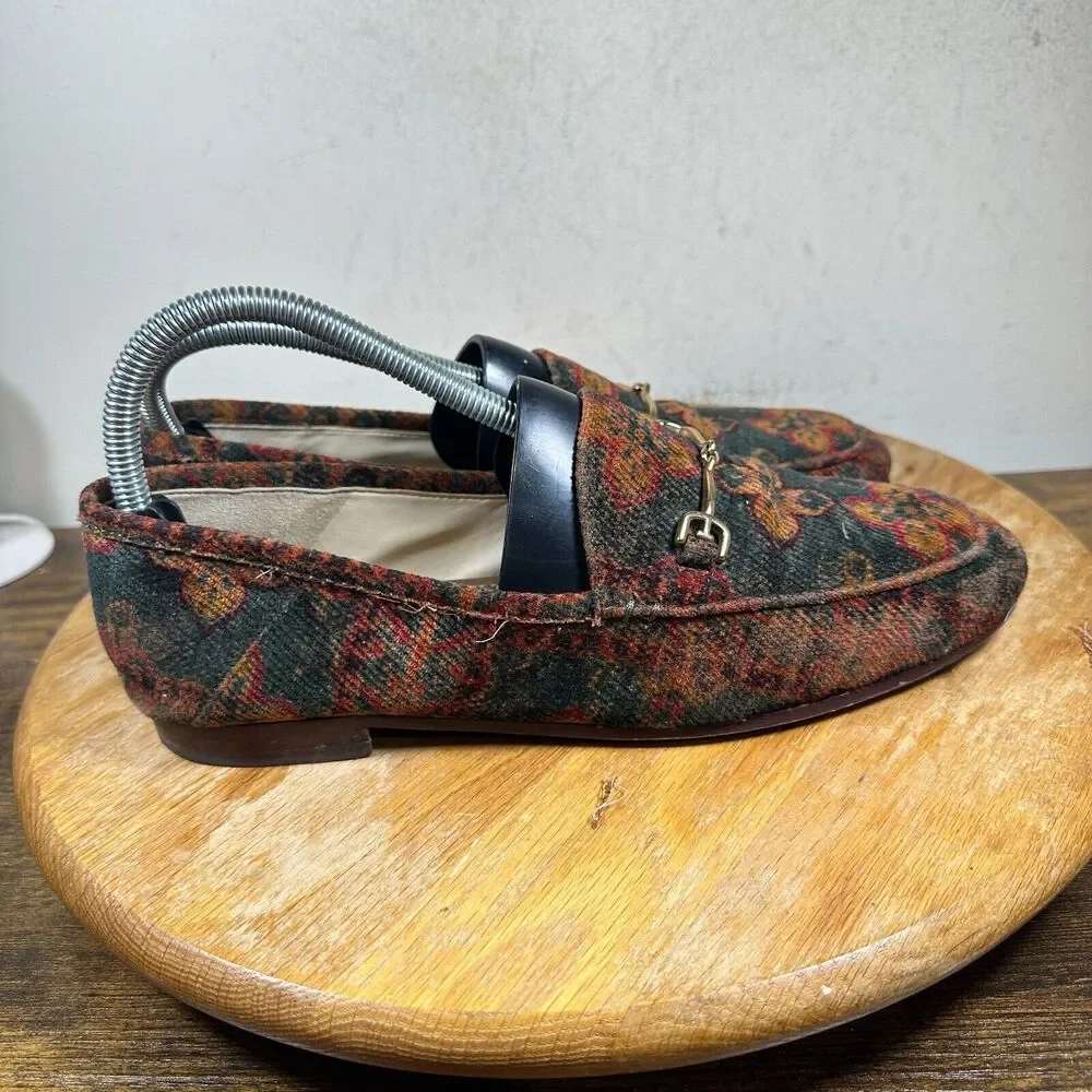 Sam Edelman Loraine Horse Bit Plaid Leather Loafer Women's Size 8 M